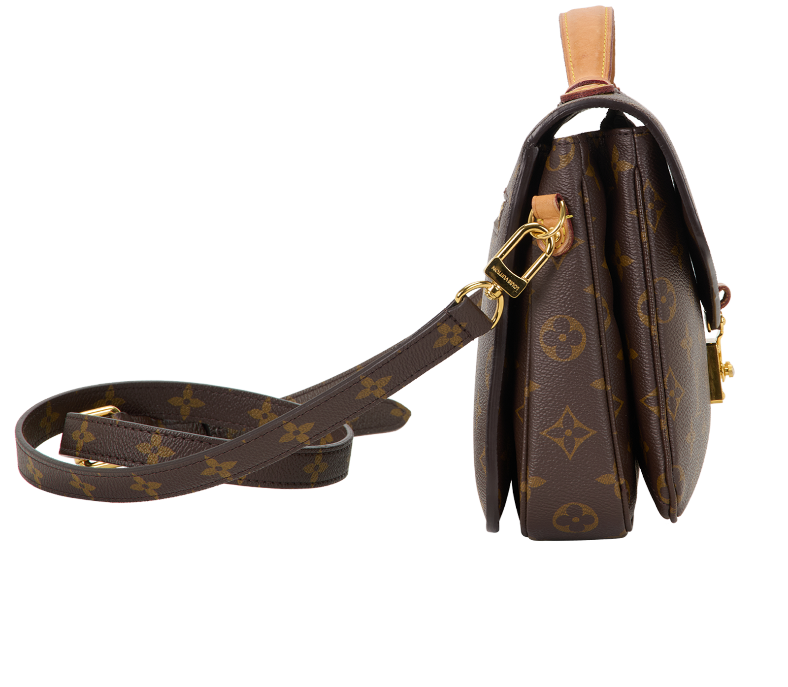 Pochette Metis, &pound;1,200, Handbags, Brown, Canvas, Side view